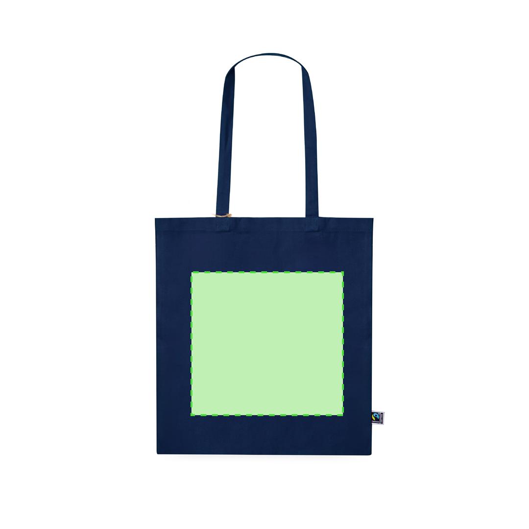 Bolsa de algodón Fairtrade 180 g/m² tote plana 38×42 cm