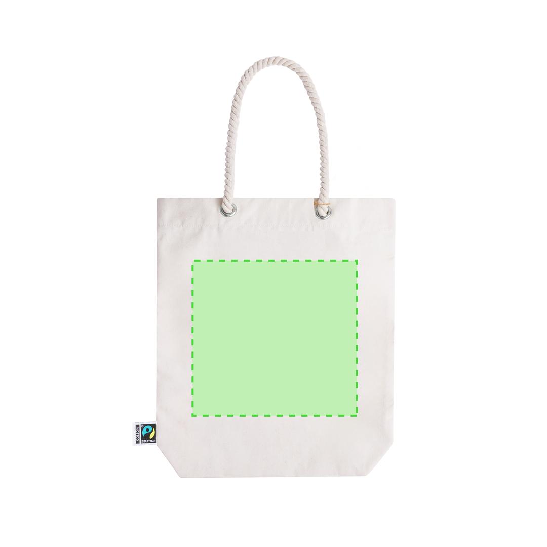Bolsa de algodón Fairtrade 280 g/m² fuelle 45×38 cm gran formato