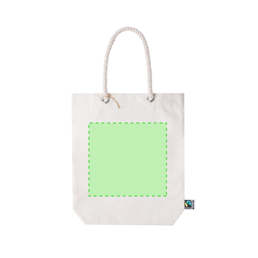 Bolsa de algodón Fairtrade 280 g/m² fuelle 45×38 cm gran formato