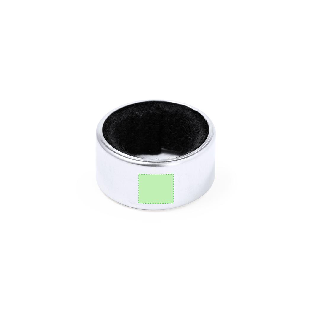 Recogegotas de acero inoxidable con interior de terciopelo para botella de vino