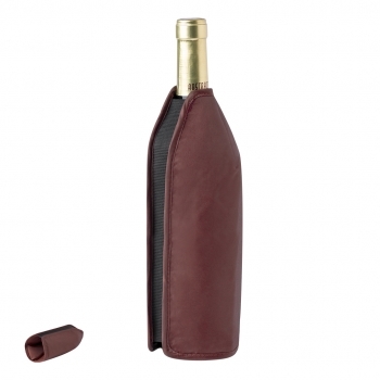 Enfriador de botellas de poliéster adaptable a cualquier formato con banda elástica