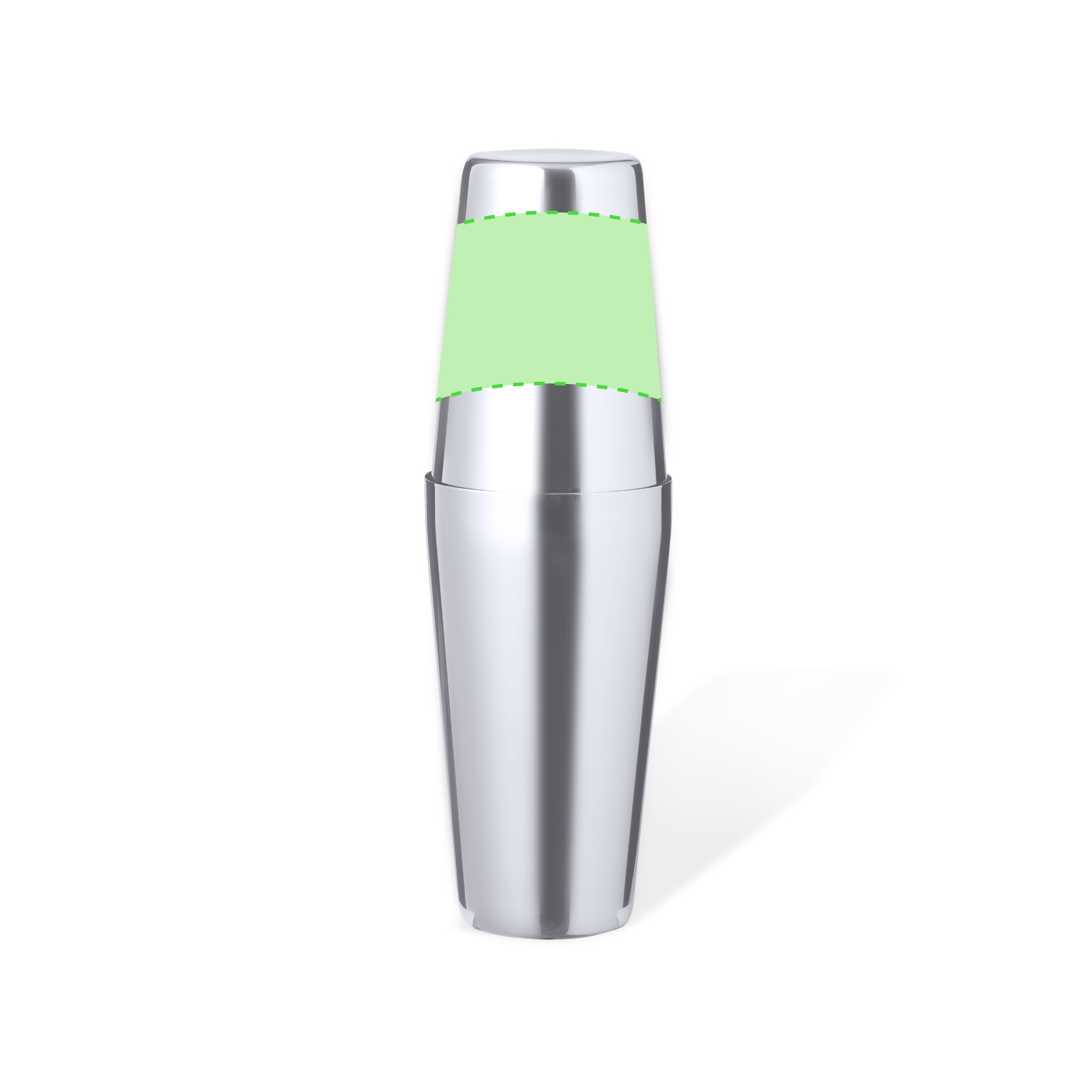 Coctelera de acero inoxidable 500 ml doble vaso encastrable sellado hermético