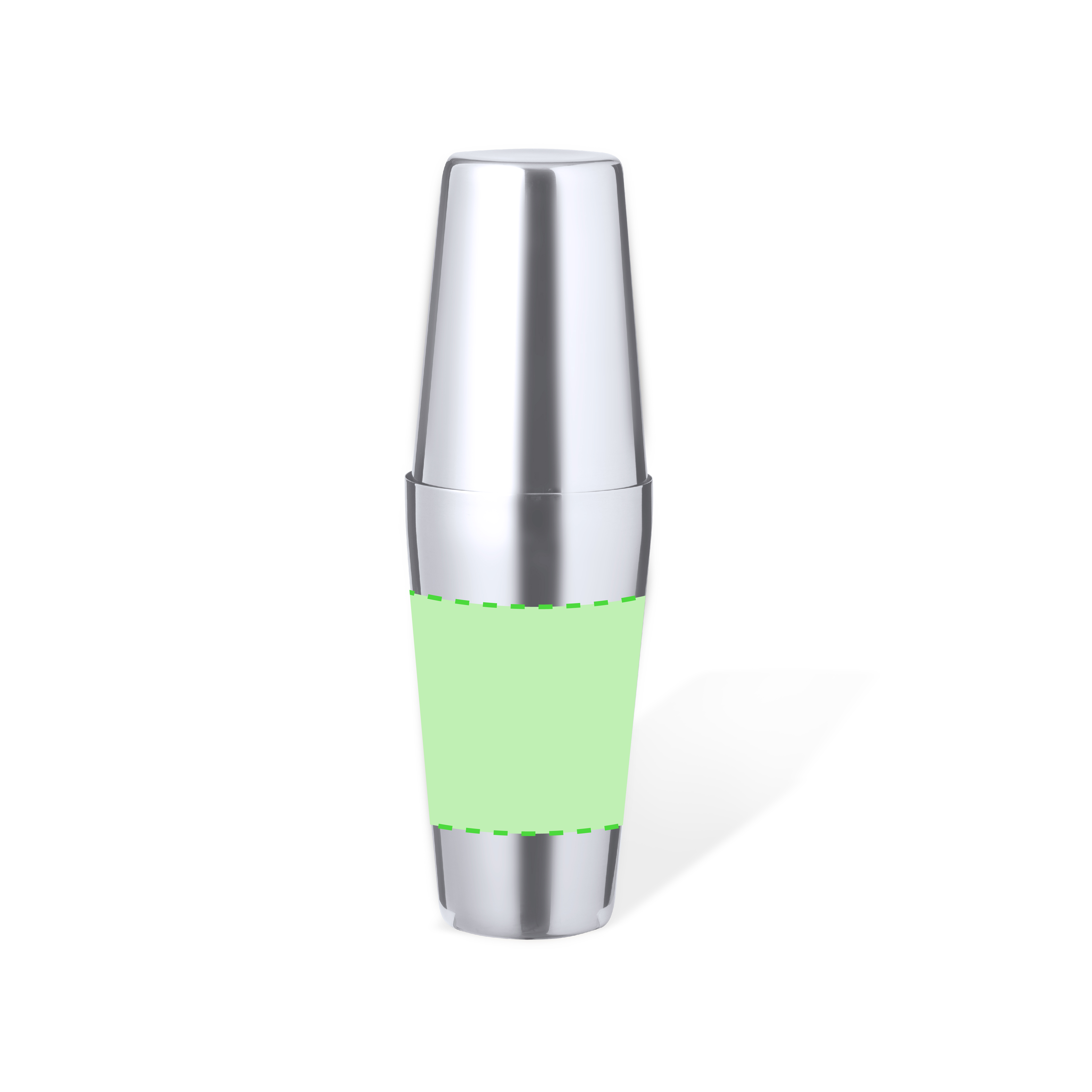 Coctelera de acero inoxidable 500 ml doble vaso encastrable sellado hermético