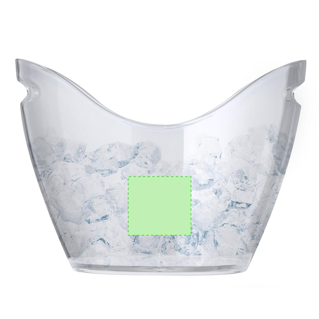 Cubitera transparente de PS 8 L para hasta 5 botellas con hielo