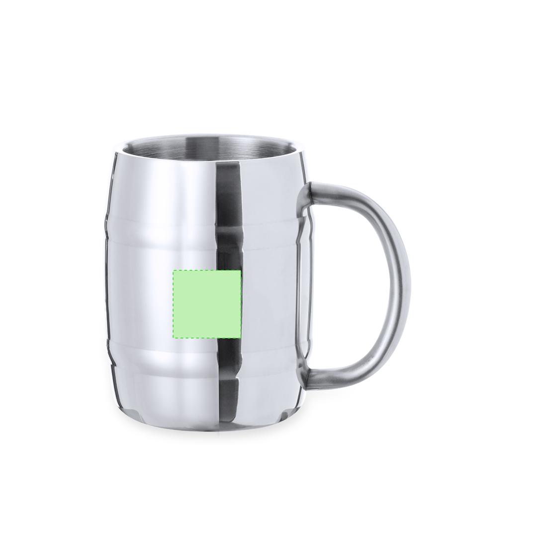 Taza jumbo de ácero inoxidable para café con leche 450 ml