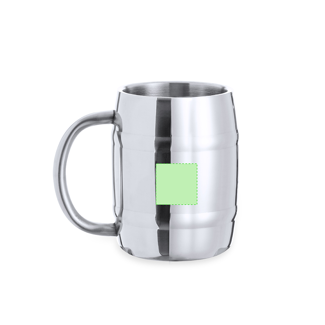 Taza jumbo de ácero inoxidable para café con leche 450 ml