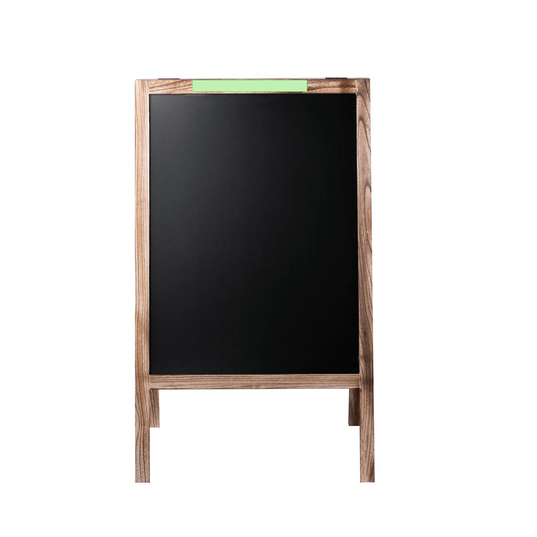 Pizarra de madera plegable de doble cara para hostelería y eventos