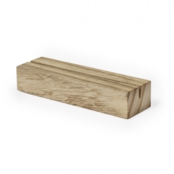 Soporte pedestal de madera con ranura para cartas menús y documentos