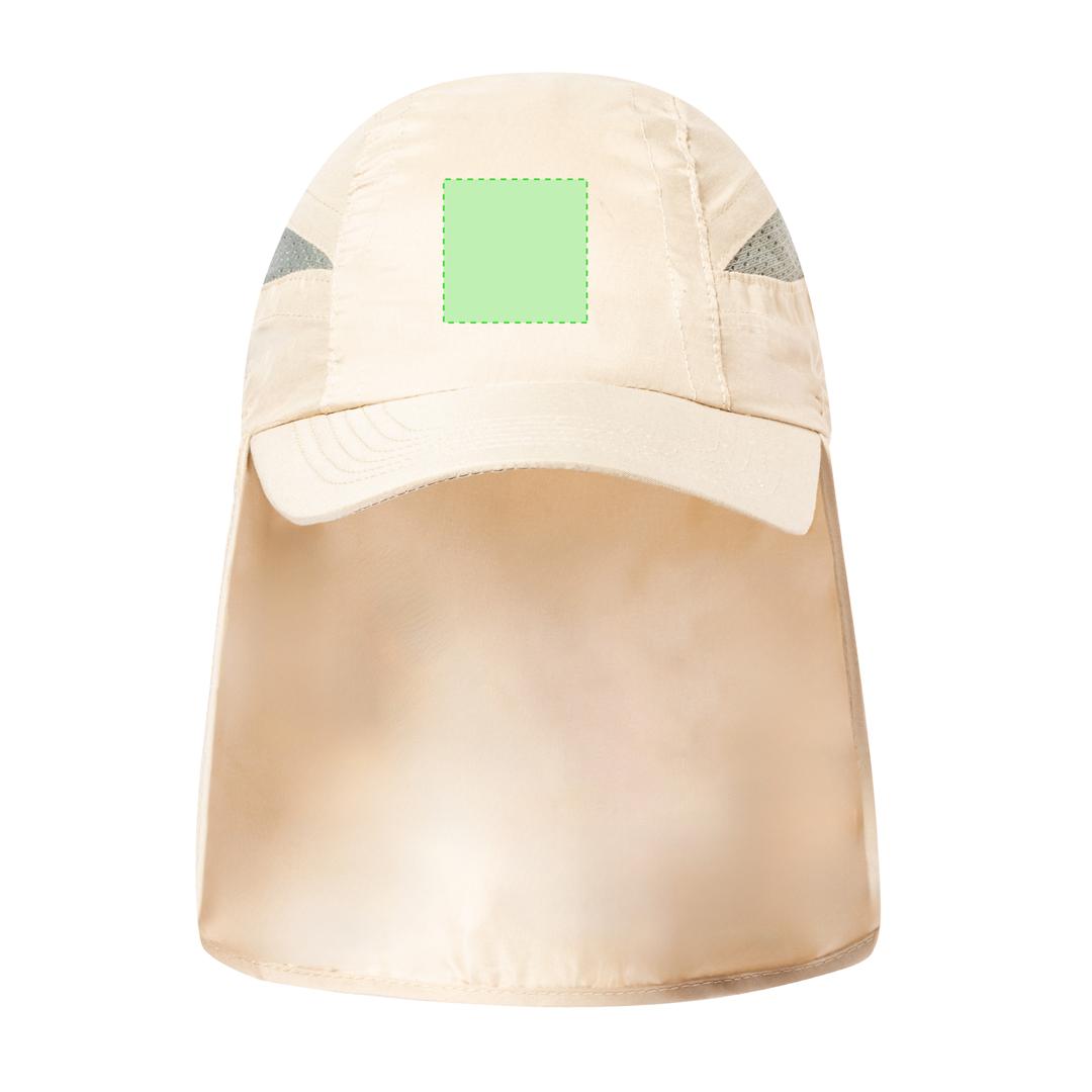 Gorra deportiva bicolor de microfibra con cierre elástico y solapa protectora