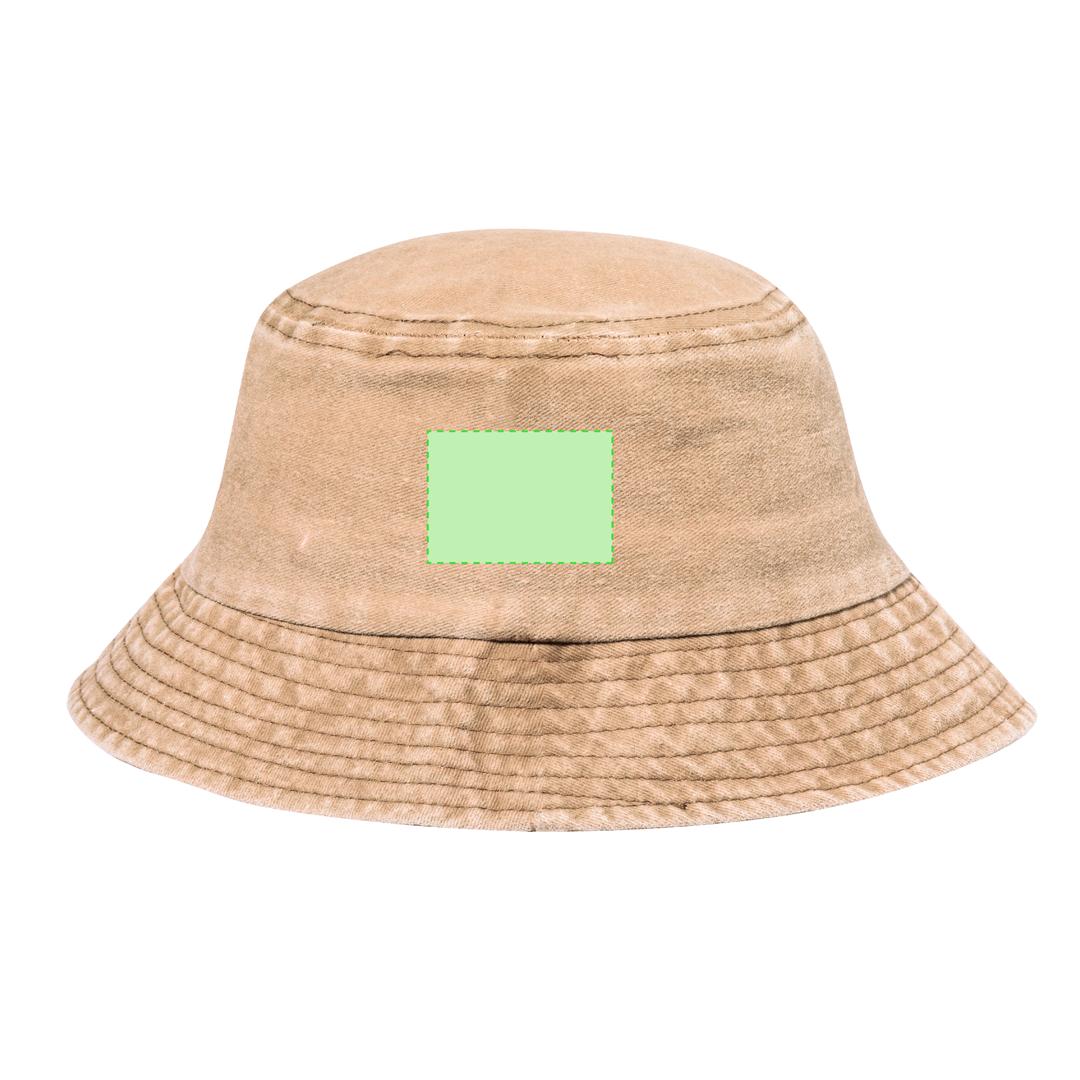 Gorro bob de algodón 100% efecto lavado con cinta interior en colores naturales