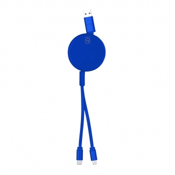 Cable cargador extensible de aluminio reciclado 3 en 1 universal