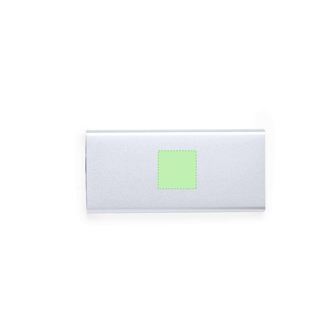 Powerbank de aluminio de alta capacidad con 10000 mAh y múltiples salidas
