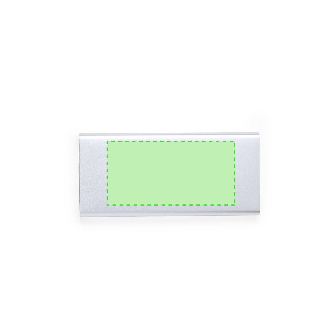 Powerbank de aluminio de alta capacidad con 10000 mAh y múltiples salidas