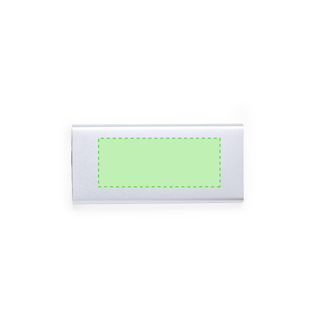 Powerbank de aluminio de alta capacidad con 10000 mAh y múltiples salidas