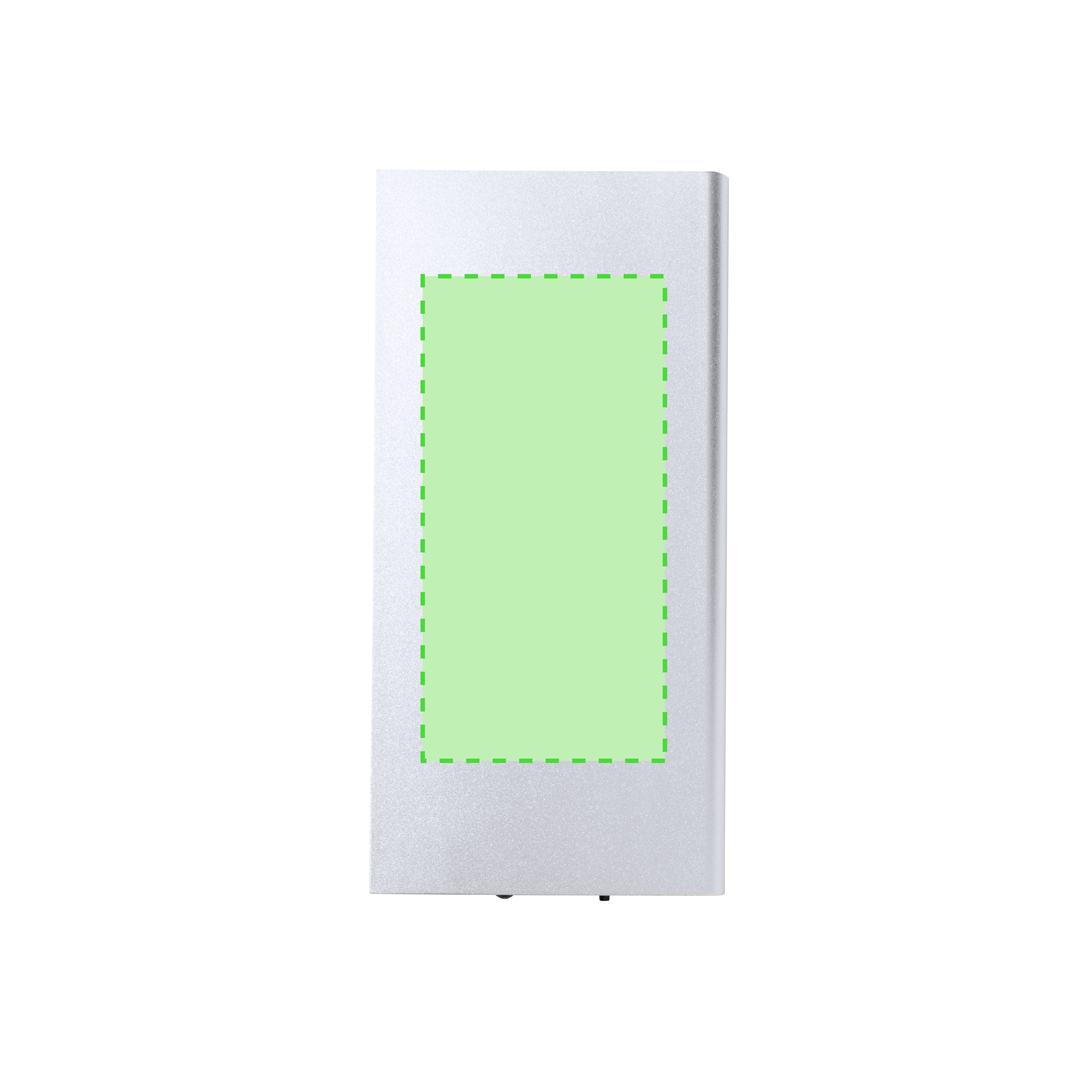 Powerbank de aluminio con carga solar, linterna LED dual (fija/intermitente) y 8000 mAh