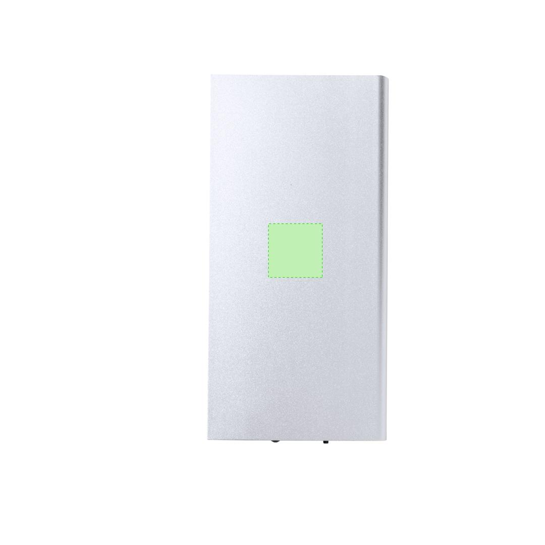 Powerbank de aluminio con carga solar, linterna LED dual (fija/intermitente) y 8000 mAh