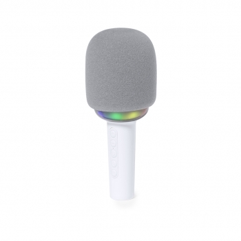 Micrófono altavoz portátil Bluetooth 5W con LED multicolor, espuma protectora y batería 1200 mAh
