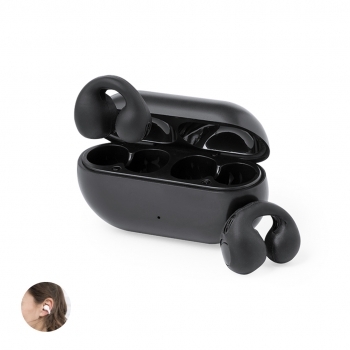 Auriculares open ear Bluetooth 5.3 con clip de sujeción a la oreja, sin taponar el canal auditivo
