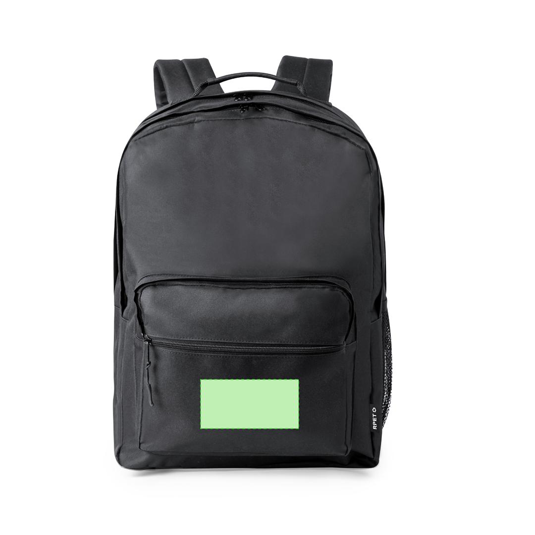 Mochila de RPET 600D con doble compartimento central y portátil 15
