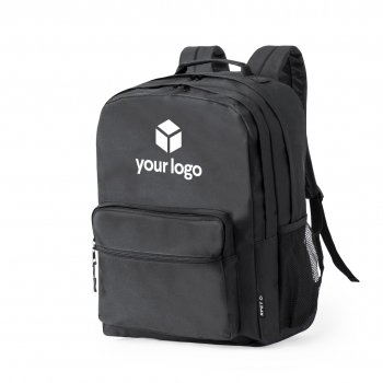 Mochila de RPET 600D con doble compartimento central y portátil 15