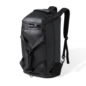 Bolso mochila de polipiel con portazapatos, 3 modos de transporte y bolsillo exterior de rejilla