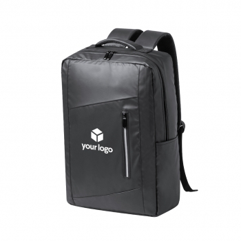 Mochila urbana de polipiel con banda reflectante, portátil 15