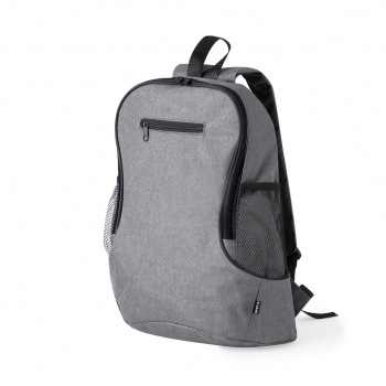 Mochila de RPET 300D ultraligera con bolsillos de rejilla, bolsa reciclada y gama de colores