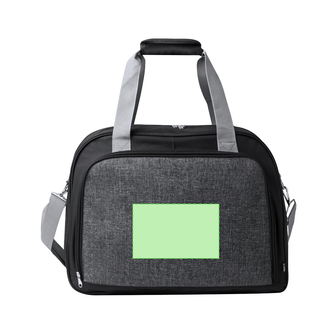 Bolso de RPET 600D de gran capacidad con doble asa velcro, bandolera y bolsa reciclada