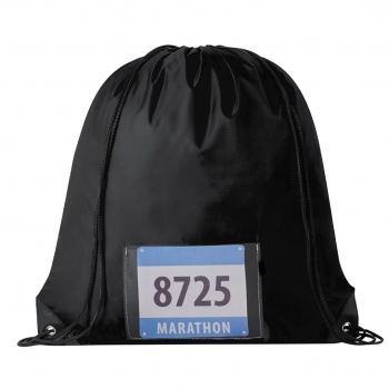 Mochila de cuerdas de poliéster 210D con bolsillo frontal portadorsal y sublimación