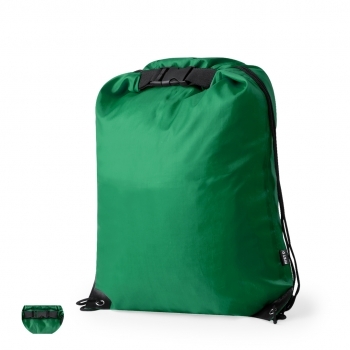 Mochila de cuerdas de RPET 210T con hebilla de seguridad, esquinas reforzadas y sublimación