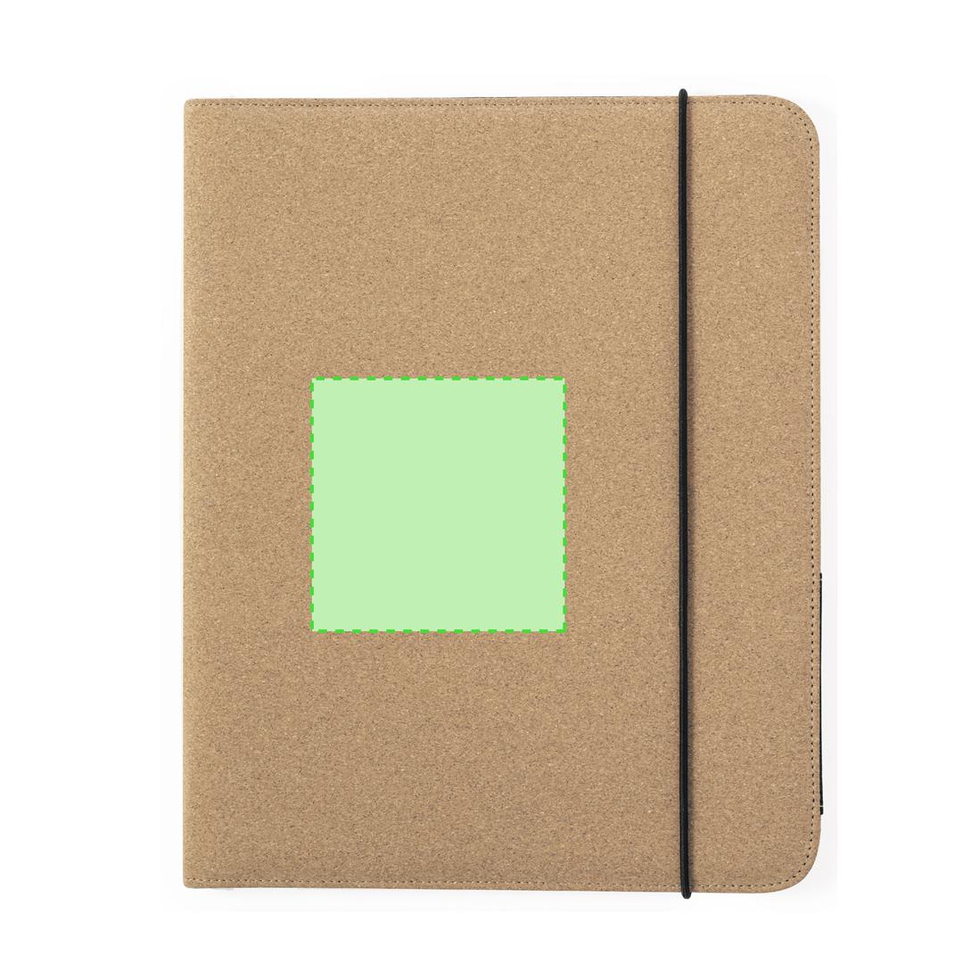 Carpeta portadocumentos de corcho natural con bloc de 20 hojas