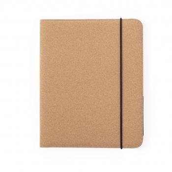 Carpeta portadocumentos de corcho natural con bloc de 20 hojas