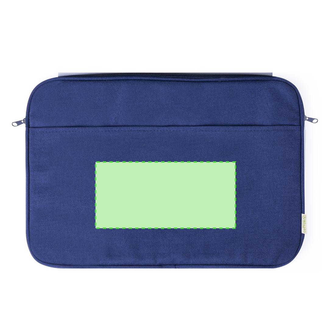 Funda acolchada para portátil de algodón reciclado 330 g/m² reforzado