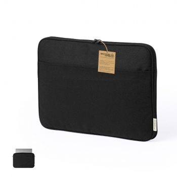 Funda acolchada para portátil de algodón reciclado 330 g/m² reforzado