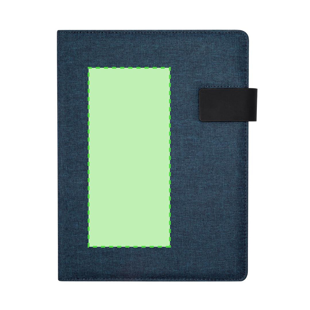 Carpeta portadocumentos de RPET 600D con diseño slim y bloc