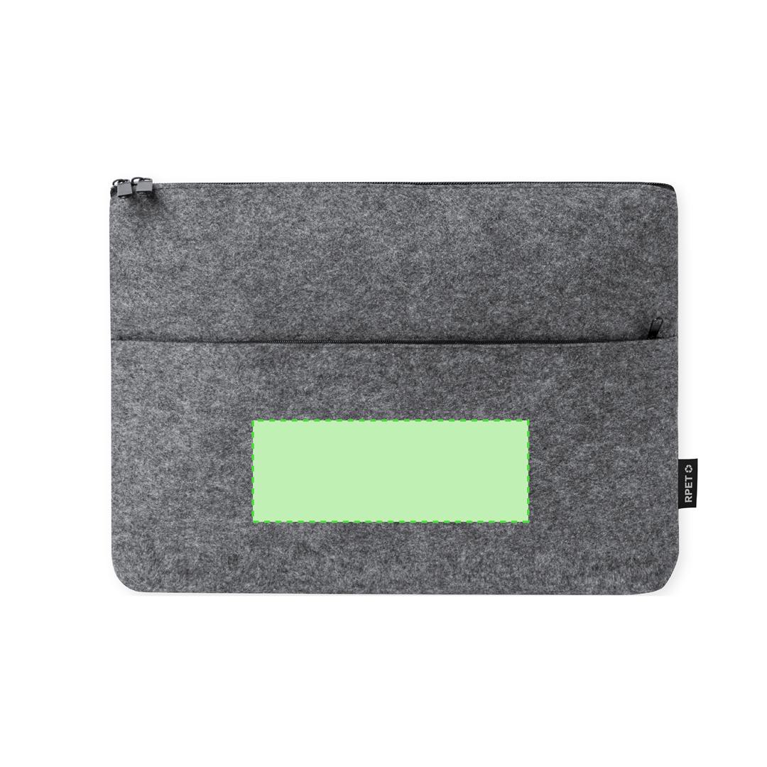 Funda para portátil de fieltro RPET reciclado de grosor medio
