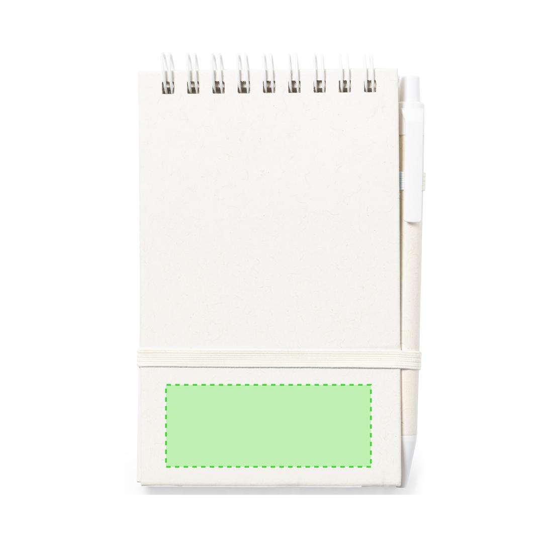 Libreta rígida de cartones de leche reciclados con 80 hojas y bolígrafo