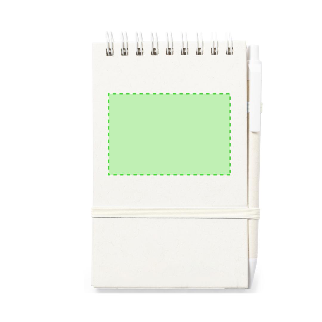Libreta rígida de cartones de leche reciclados con 80 hojas y bolígrafo
