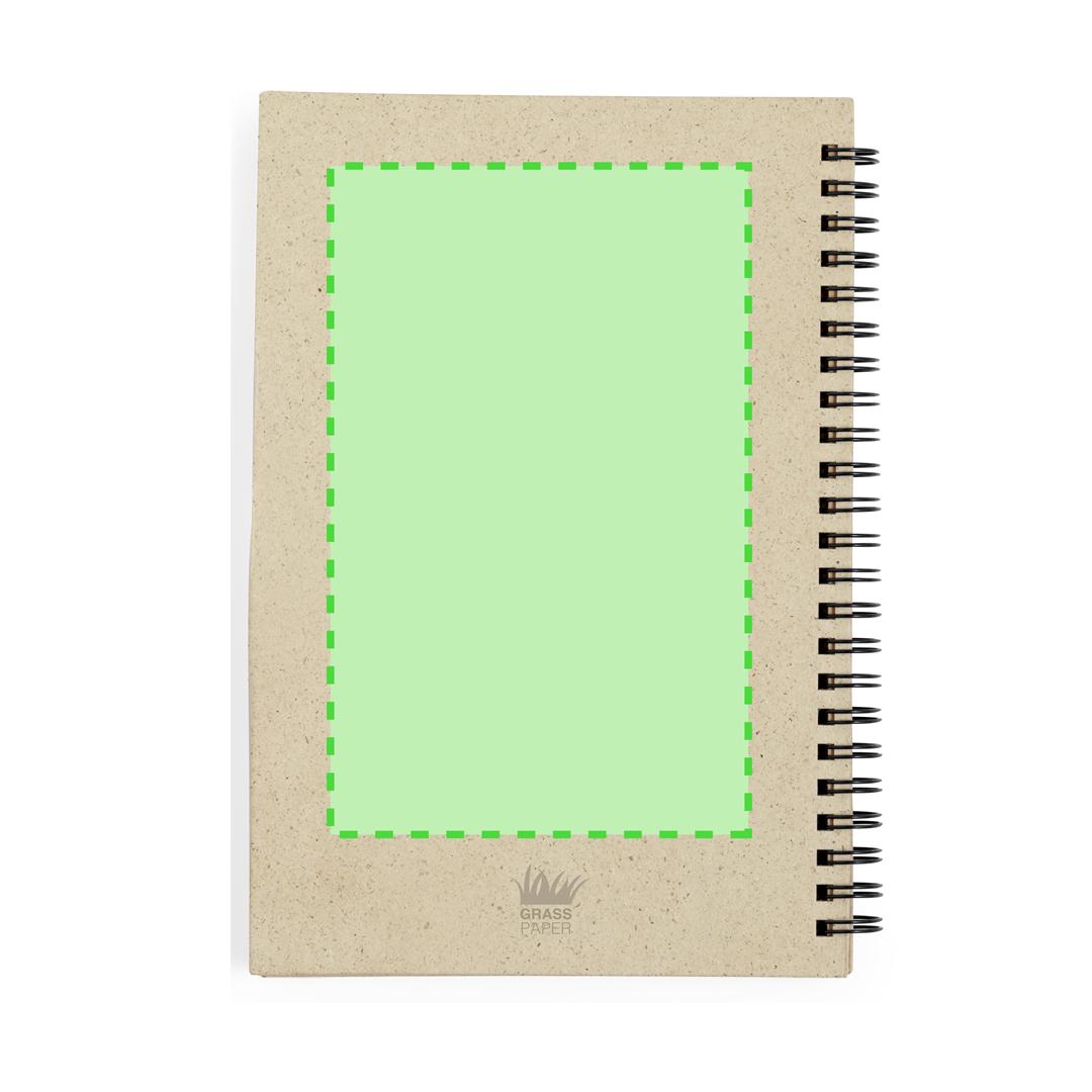 Libreta ecológica de papel de hierba rígida con 80 hojas