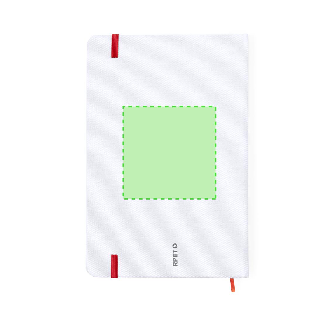 Bloc de notas de 600D RPET sublimable con 100 hojas