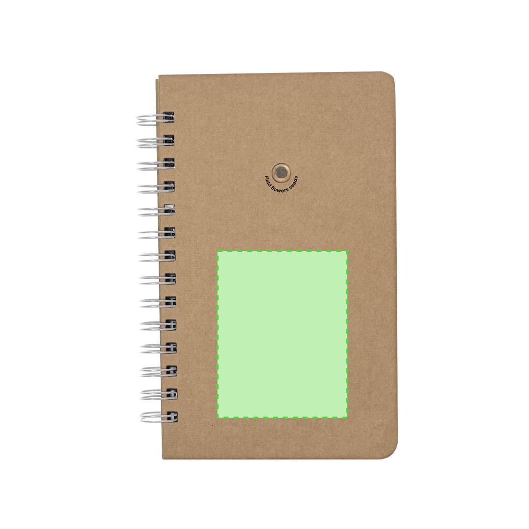 Libreta plantable de cartón rígido con semillas de flores silvestres y 80 hojas