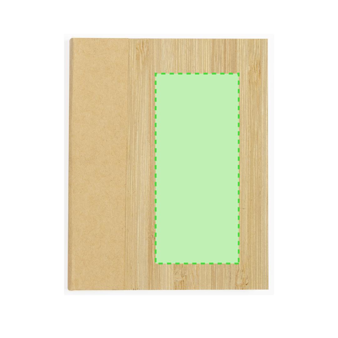Bloc organizador de bambú natural con 70 hojas y mini notas
