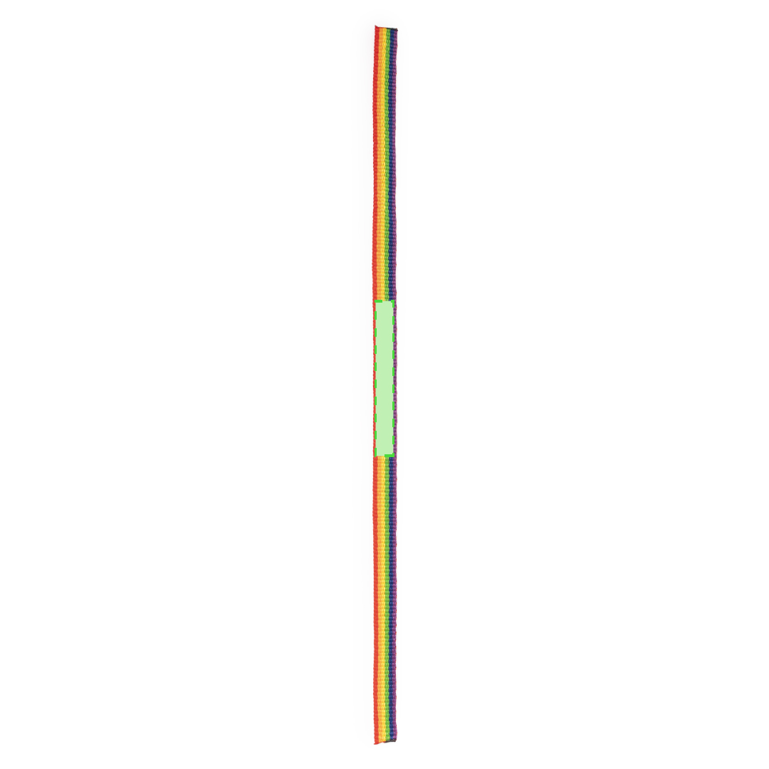 Pulsera Rainbow de poliéster multicolor ajustable con cierre de bola cromado