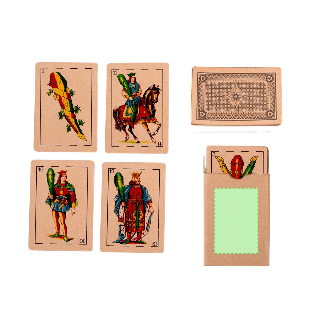 Baraja española de cartón reciclado 50 cartas en estuche kraft línea nature