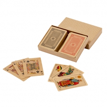 Set baraja española 50 cartas y francesa 54 cartas en cartón reciclado