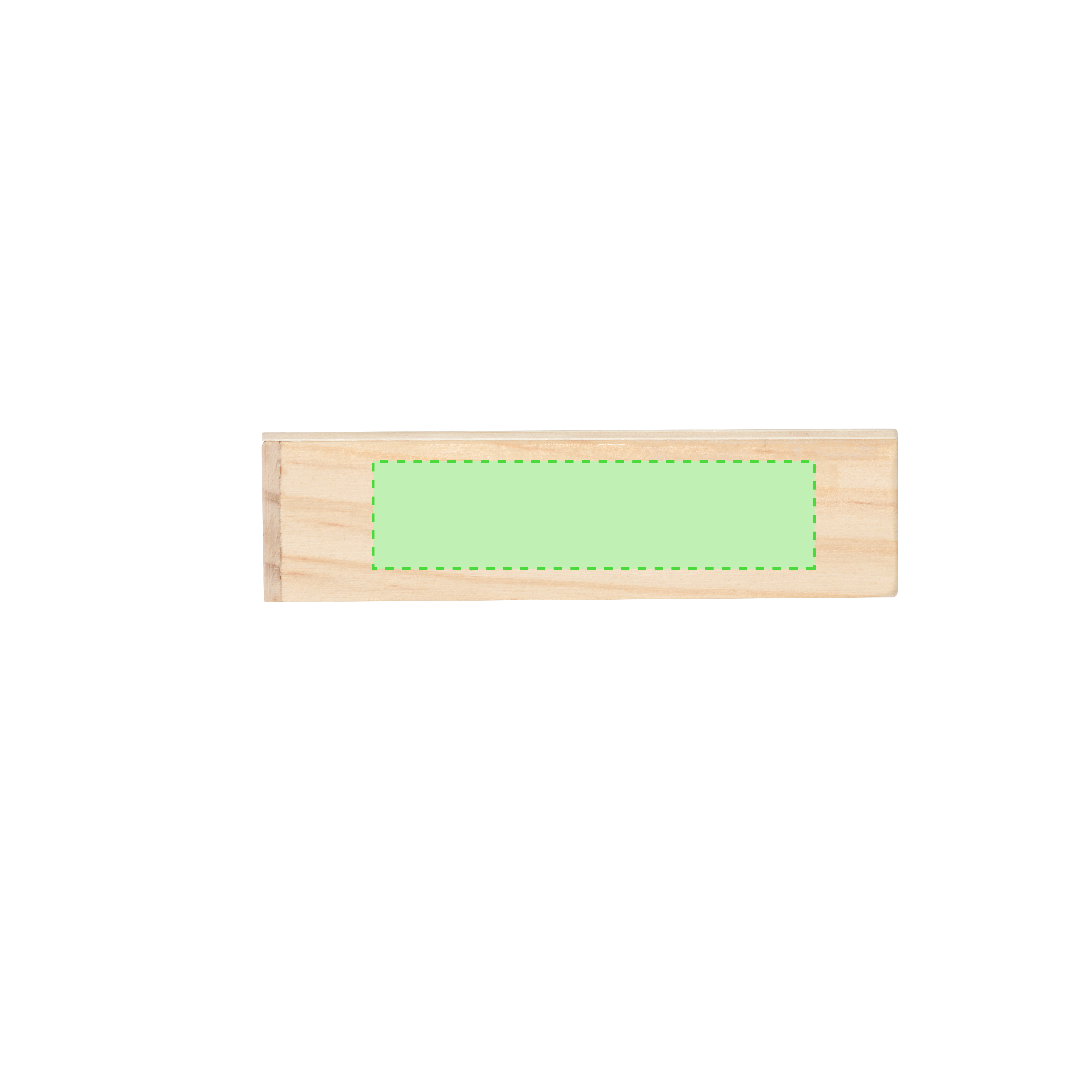 Juego de 5 dados de madera natural en estuche con tapa deslizante