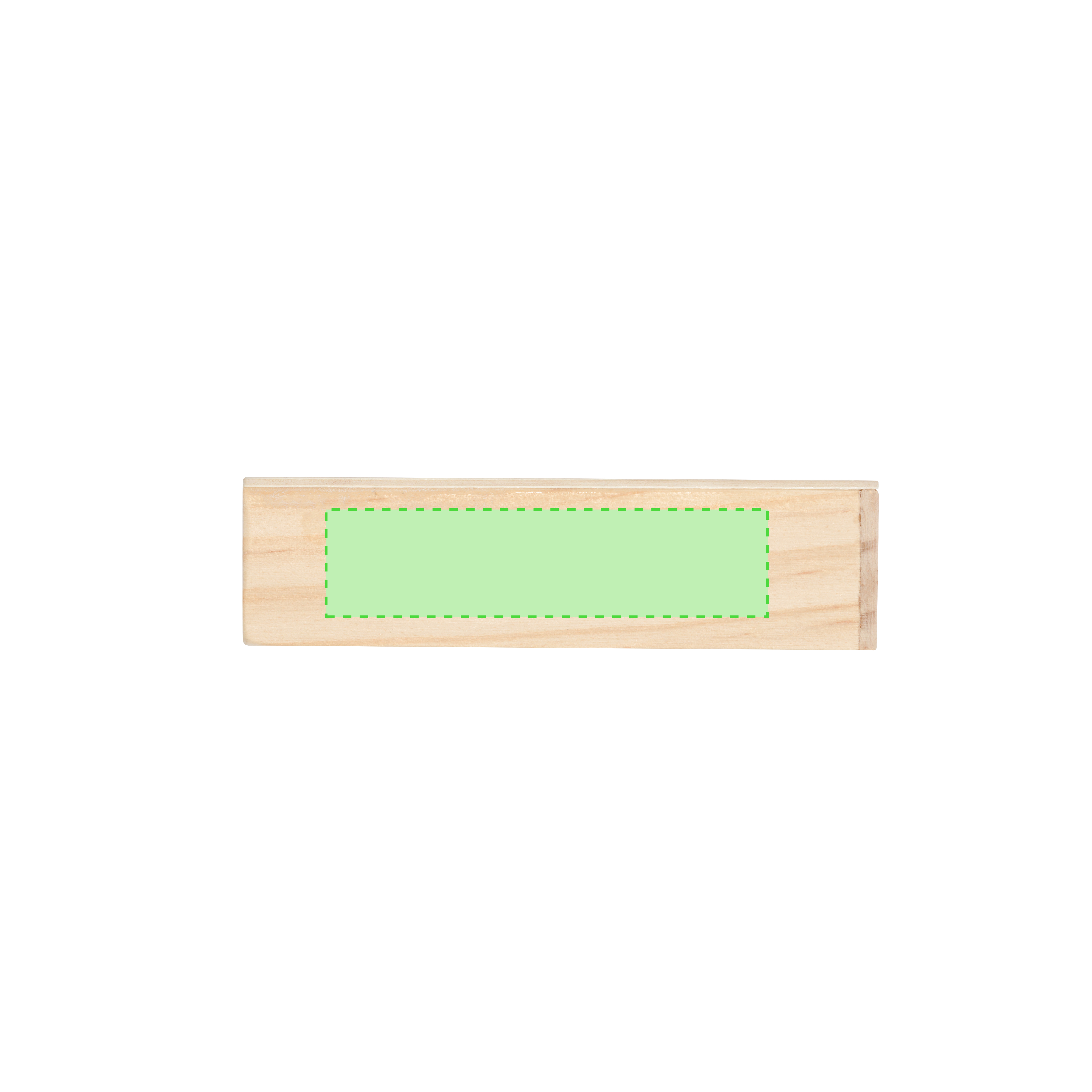 Juego de 5 dados de madera natural en estuche con tapa deslizante