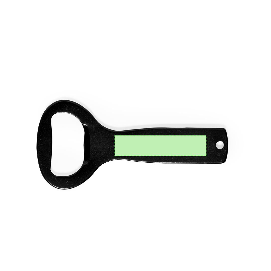 Abridor de aluminio reciclado certificado con troquelado para lanyard grabado láser