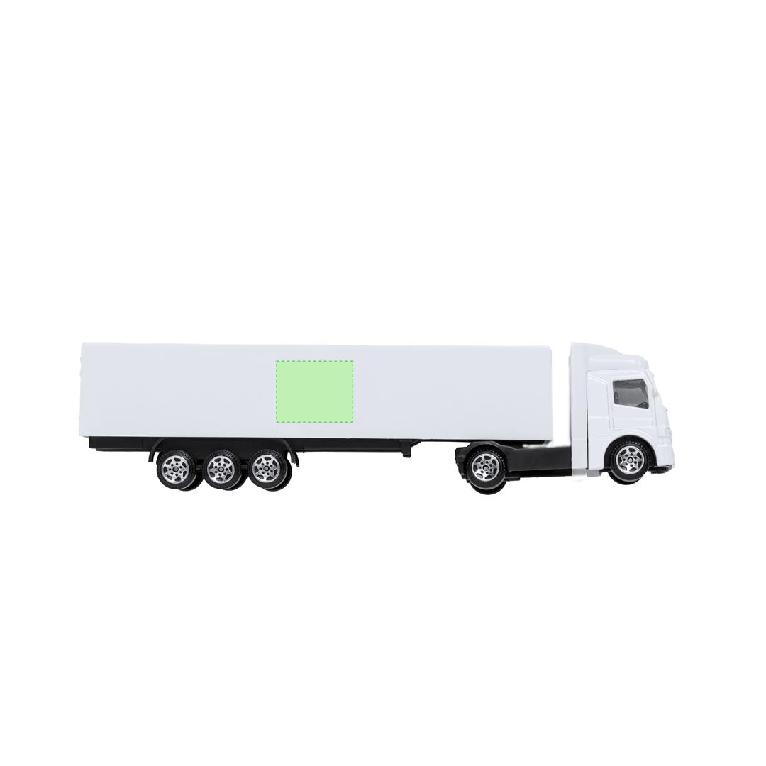 Maqueta de camión con cabina metálica y tráiler en ABS 19,5 cm