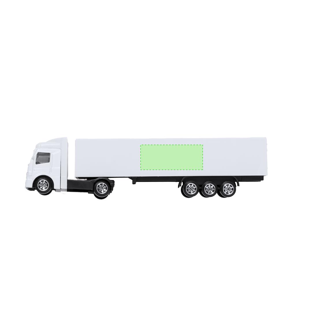 Maqueta de camión con cabina metálica y tráiler en ABS 19,5 cm